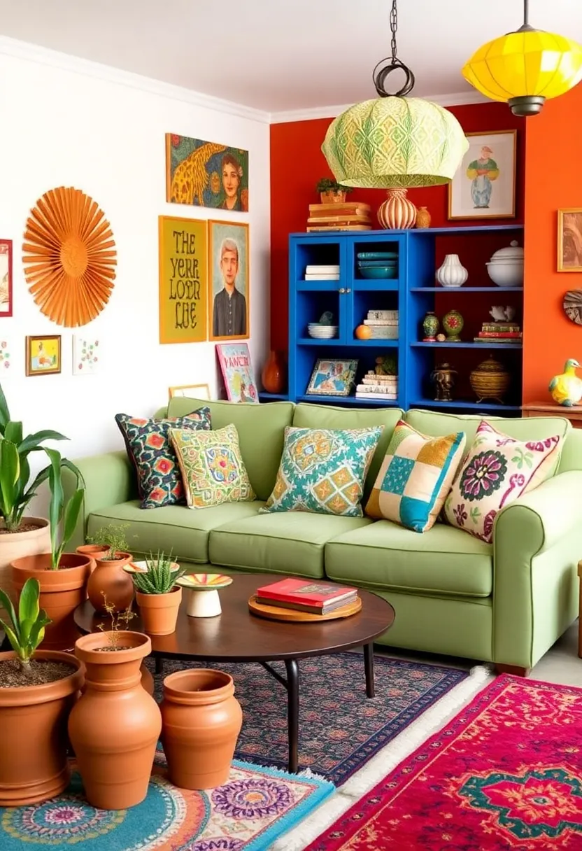 Create an inviting living room: 21 earthy terracotta and sage-green color schemes! - 18. bizarre fun