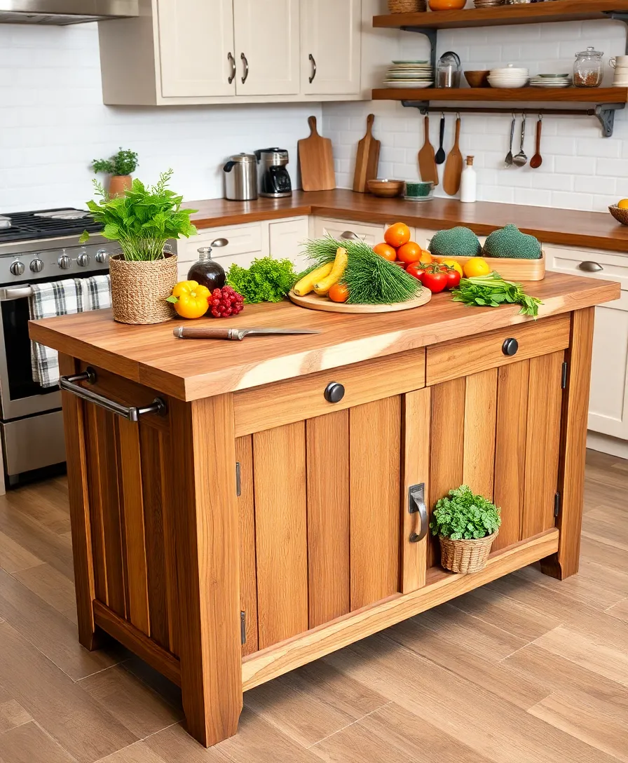 DIY Antique Kitchen Island Restoration Projects: Bring New Life to Vintage Finds - 11. Farm-to-Table Functionality