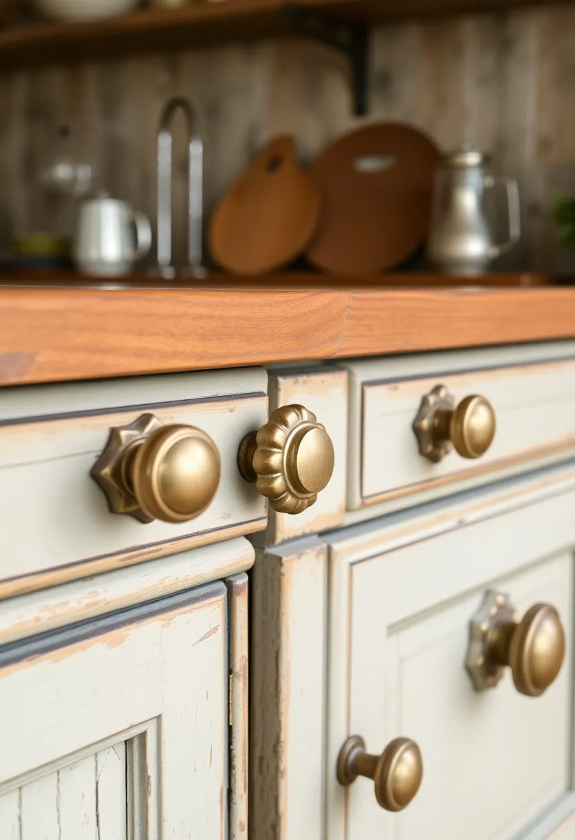 DIY Antique Kitchen Island Restoration Projects: Bring New Life to Vintage Finds – 12. Vintage Hardware Upgrade