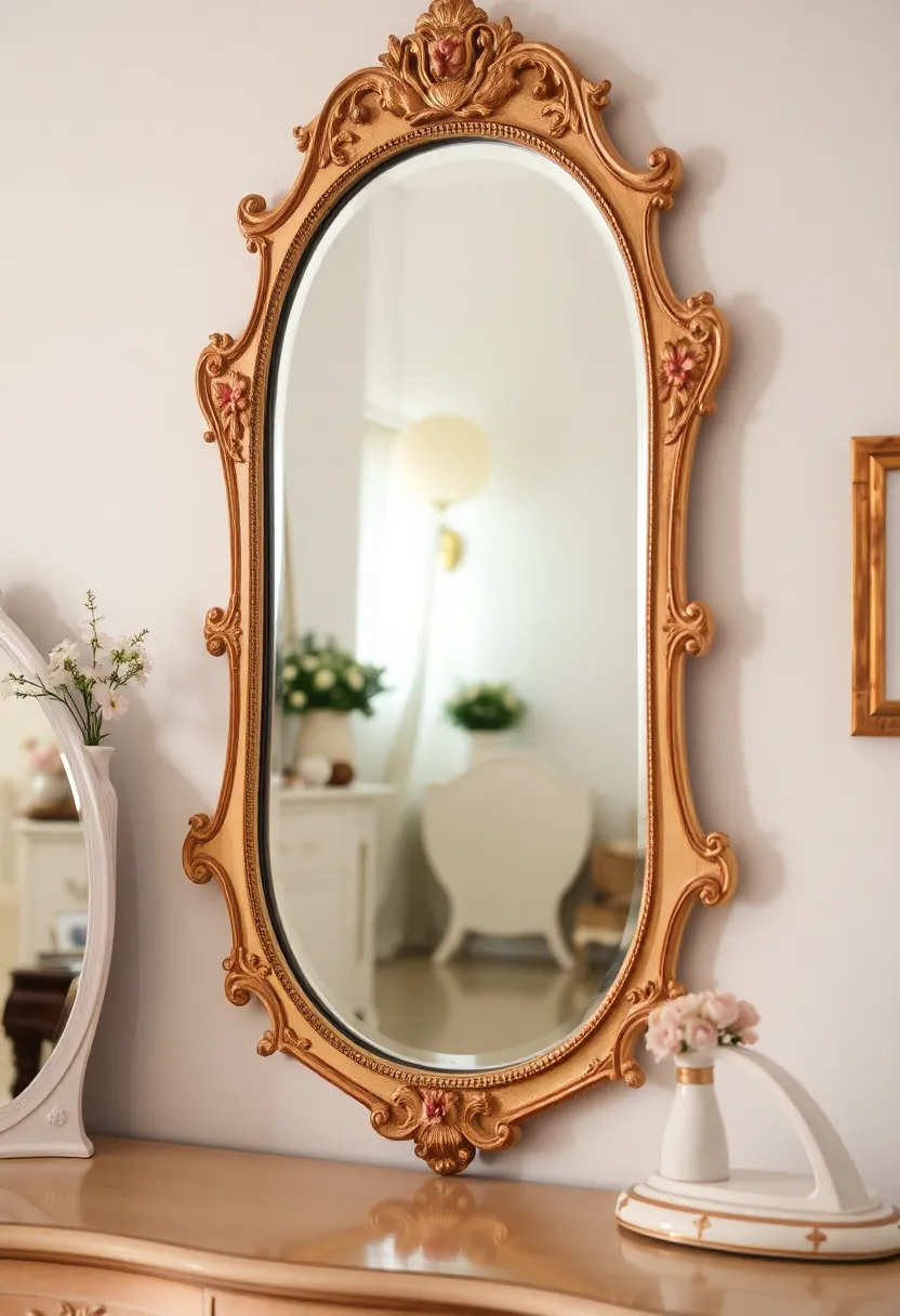 Vintage Dressing Room DIY Projects: Easy Crafts to Personalize Your Space - 6. Personalized Vintage Mirror