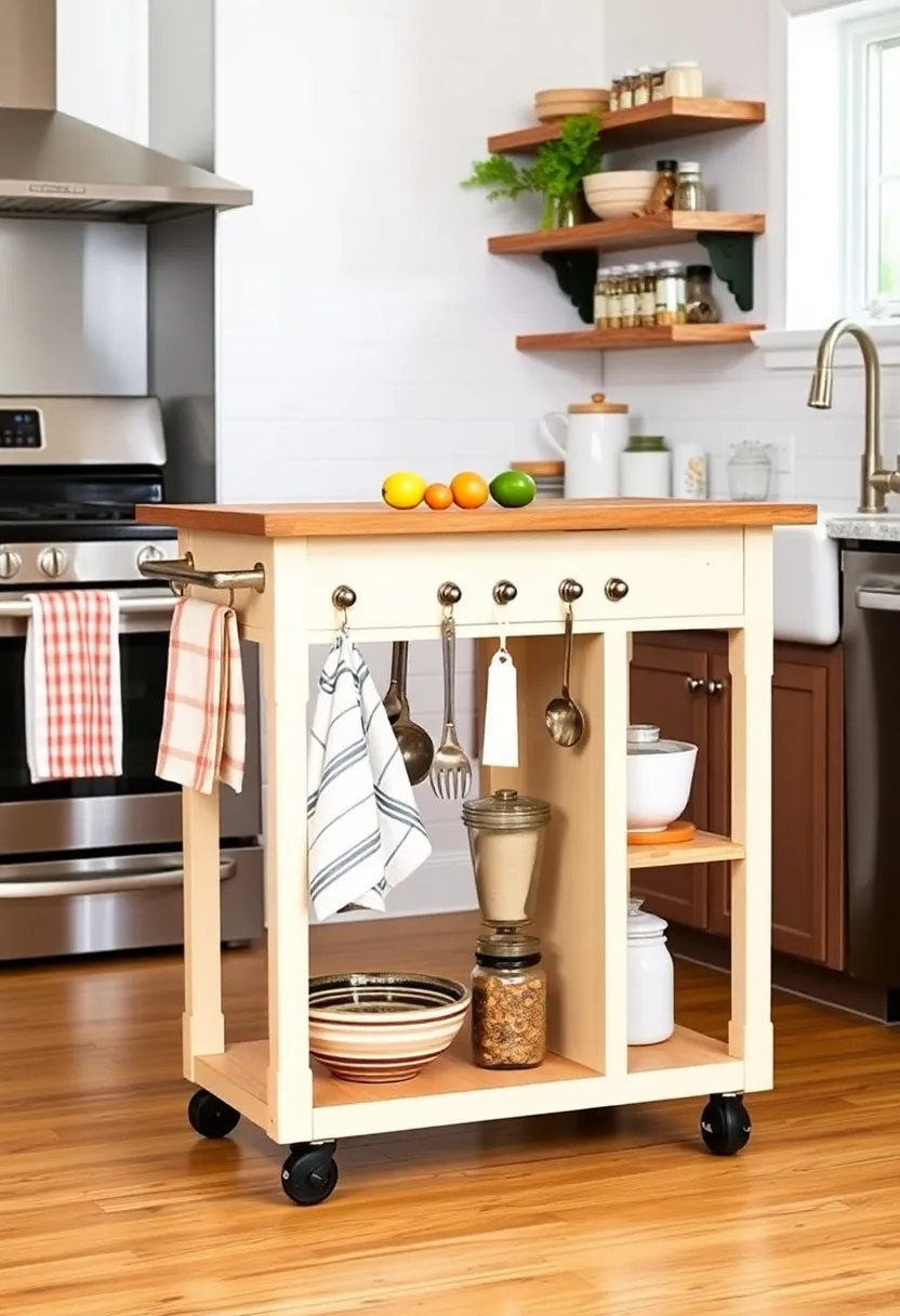 Functional Storage Solutions for Antique Kitchen Islands: Keep Your Kitchen Organized - 4. An Island with a Twist: Rolling Options