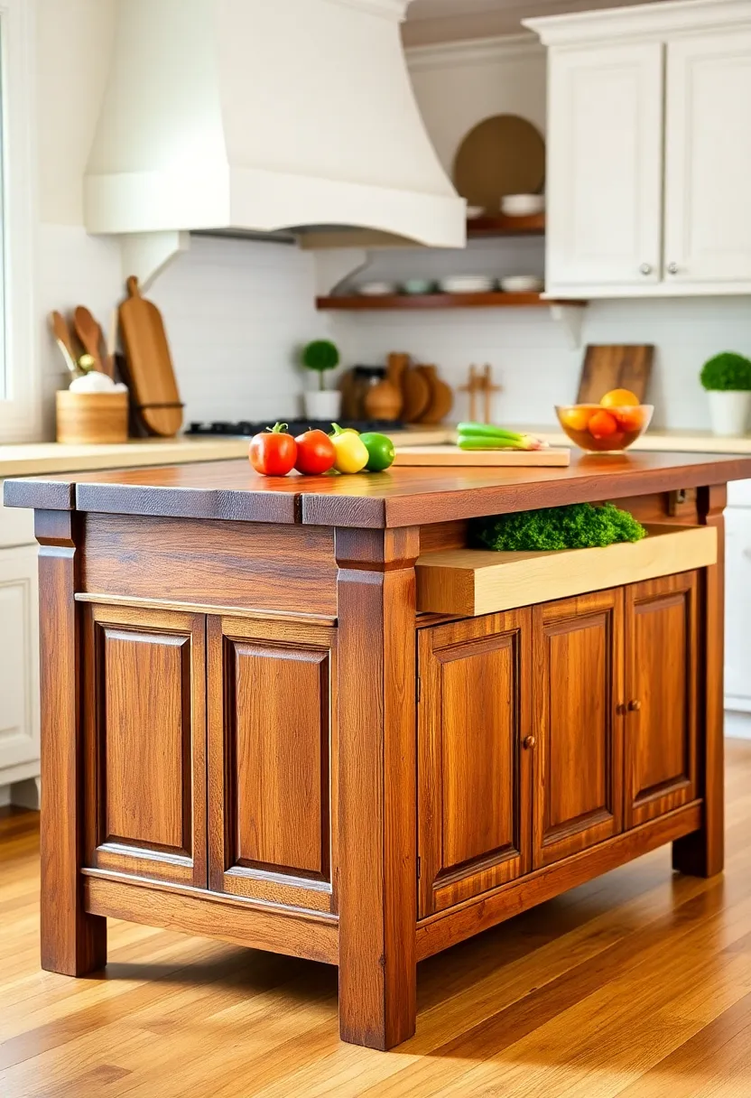 Functional Storage Solutions for Antique Kitchen Islands: Keep Your Kitchen Organized - 14. Antique Butcher Block Island