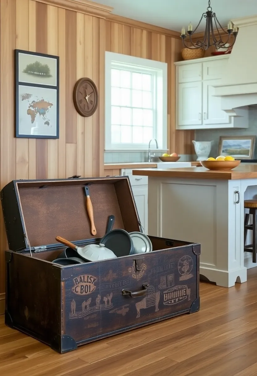 Functional Storage Solutions for Antique Kitchen Islands: Keep Your Kitchen Organized - 8. Antique Chests for Unique Storage