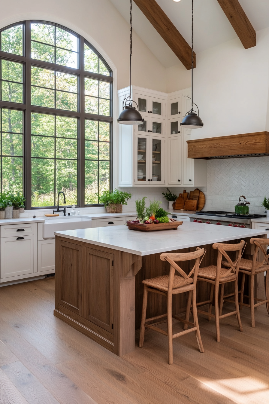 Embrace the Best of Both Worlds: Transform Your Farmhouse Kitchen with a Stylish Modern Twist!