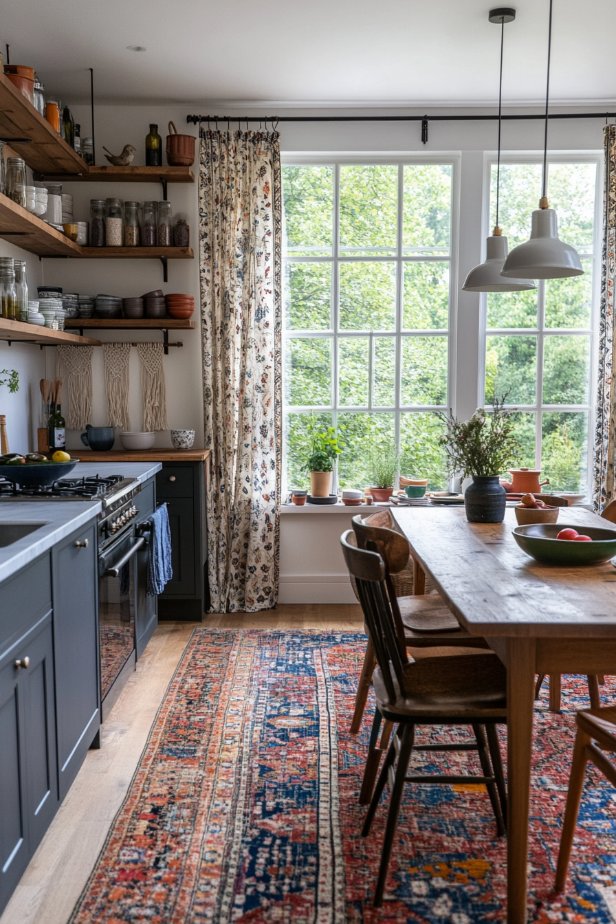 Transform Your Space: Achieve a Bold and Vibrant Boho Kitchen Aesthetic!