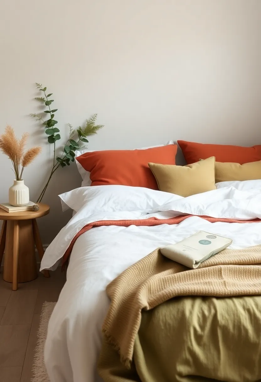 Layers of Textiles: 15 Earthy Terracotta and Sage Green Bedding and Throws for Ultimate Comfort! - Diploma