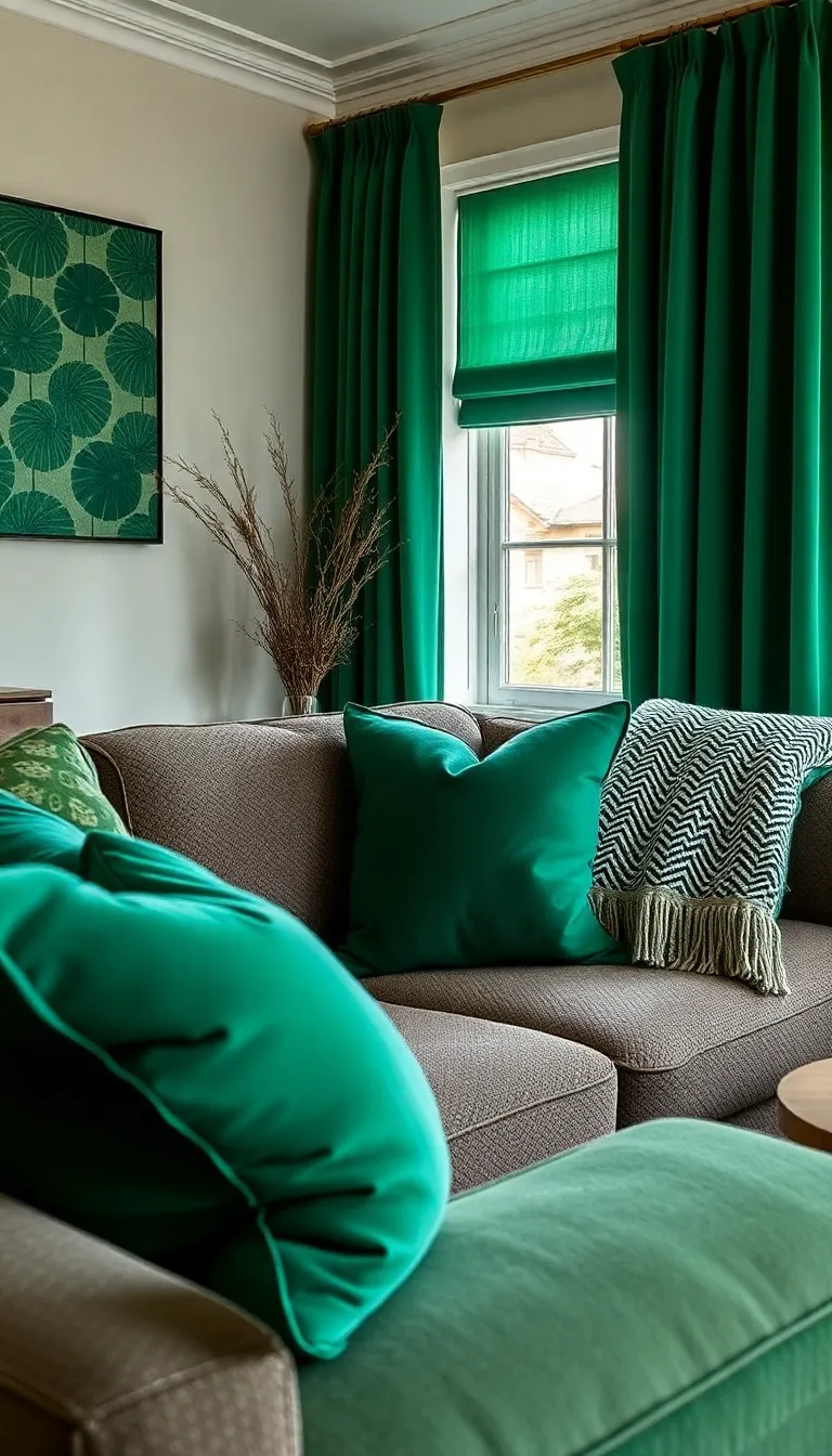 Safe emerald green: This is how you create a cozy and inviting atmosphere in your home - 14th EMAGE GREEN in textiles