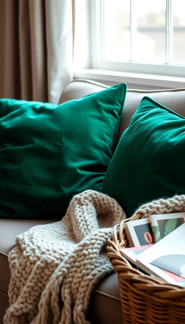 Sattes emerald green: This is how you create a cozy and inviting atmosphere in your home - 2nd layers of textures with emerald green