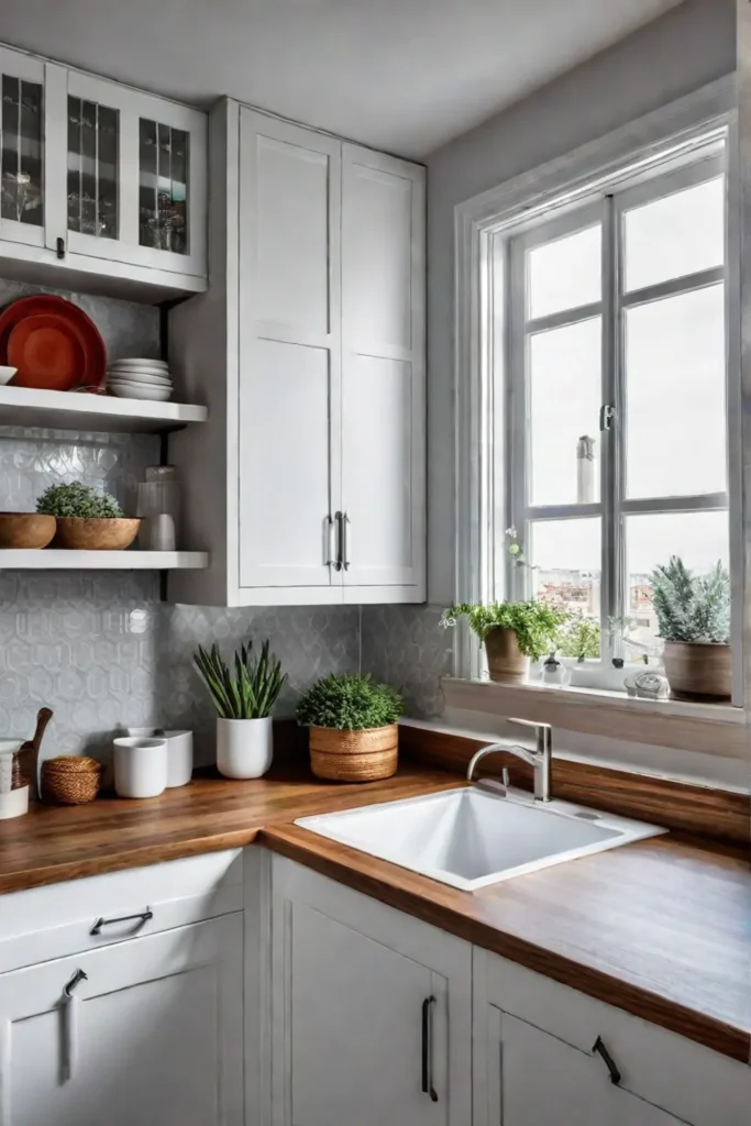 Bright and airy kitchen in a small space