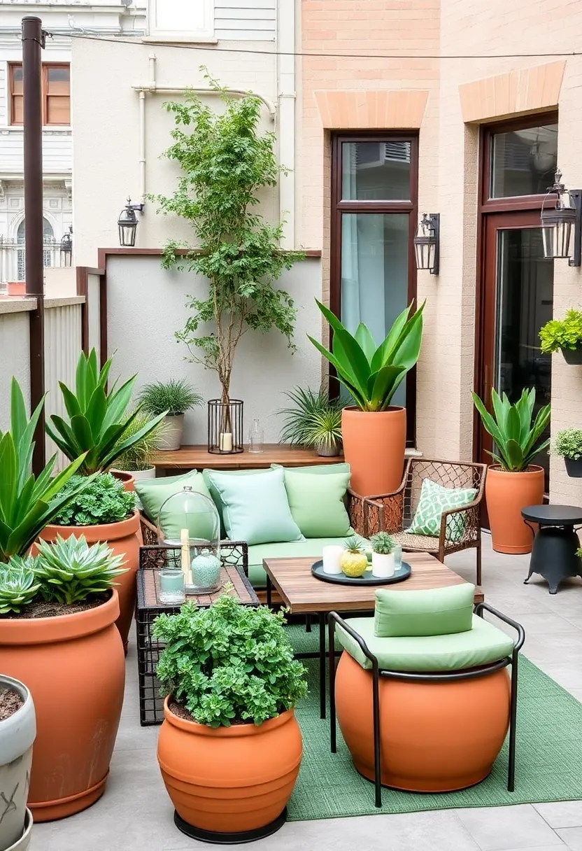 Patio Transformation: How to Use Earthy Terracotta and Sage Green for Outdoor Decorating! - 9. Mixed materials