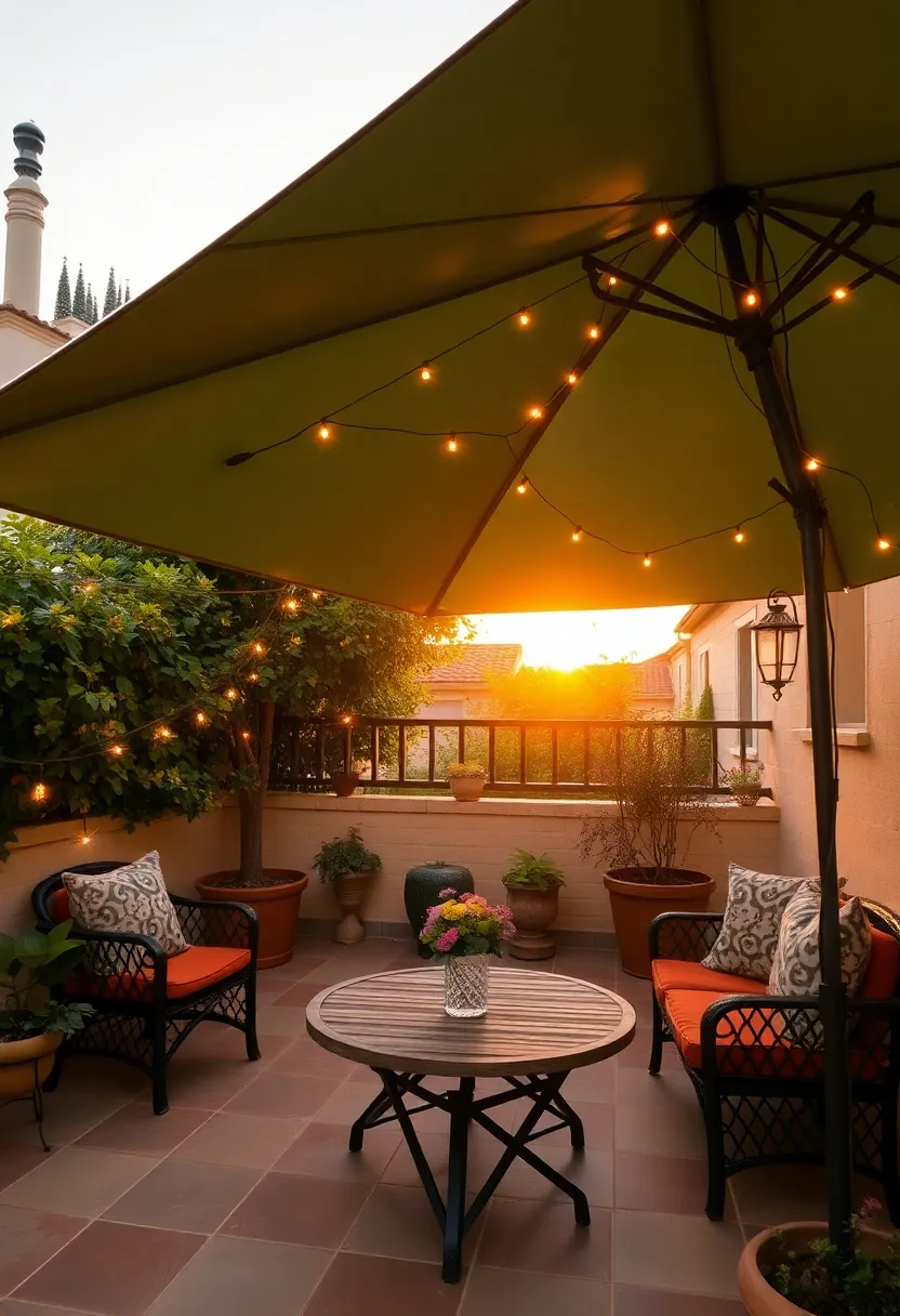 Patio Transformation: How to Use Earthy Terracotta and Sage Green for Outdoor Decorating! - 5. Sage green umbrellas