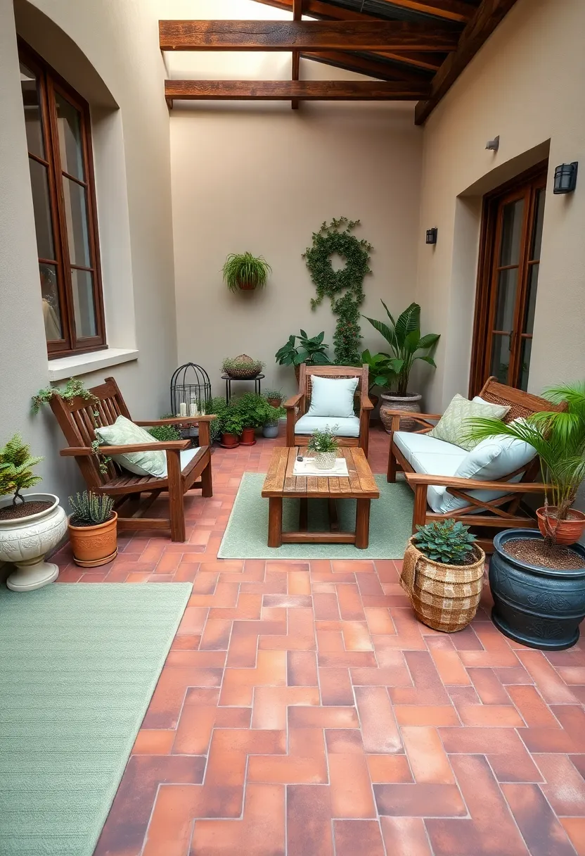 Patio Transformation: How to Use Earthy Terracotta and Sage Green for Outdoor Decorating! - 1. Terracotta tile floor