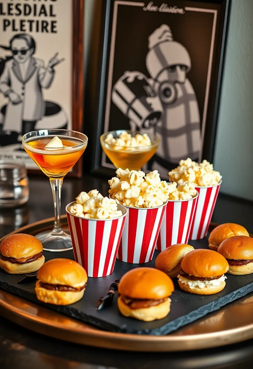 Themed Bar Tray Ideas for Movie Night at Home: Create the Perfect Atmosphere - Classic Movie Night: Vintage Charm