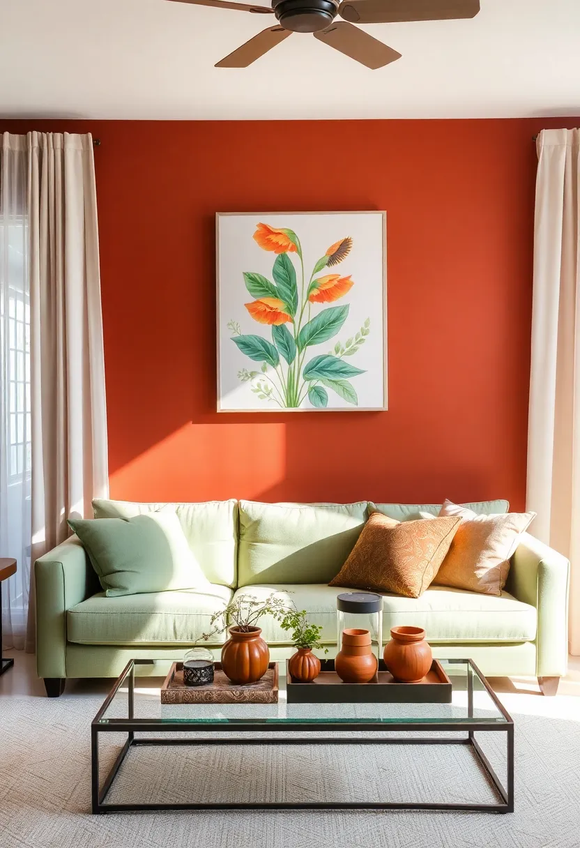 Transform Your Home: 15 Stunning Ways to Use Earthy Terracotta and Sage Green Today! - 1. Accent Walls: Bold and beautiful