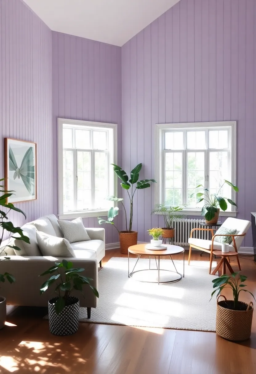 Discover the Secrets: 14 Beadboard Wall Colors for a Stunning Living Room! - 6. Muted Lavender: Subtle charm