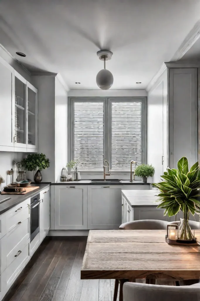 Bright white kitchen full of natural light