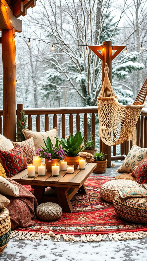 “21 Enchanting Boho Patio Ideas for Crafting Your Dream Winter Retreat”