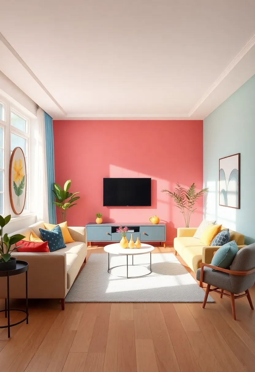 Bright and Cheerful Hues to Energize Your living ⁢Room Vibe