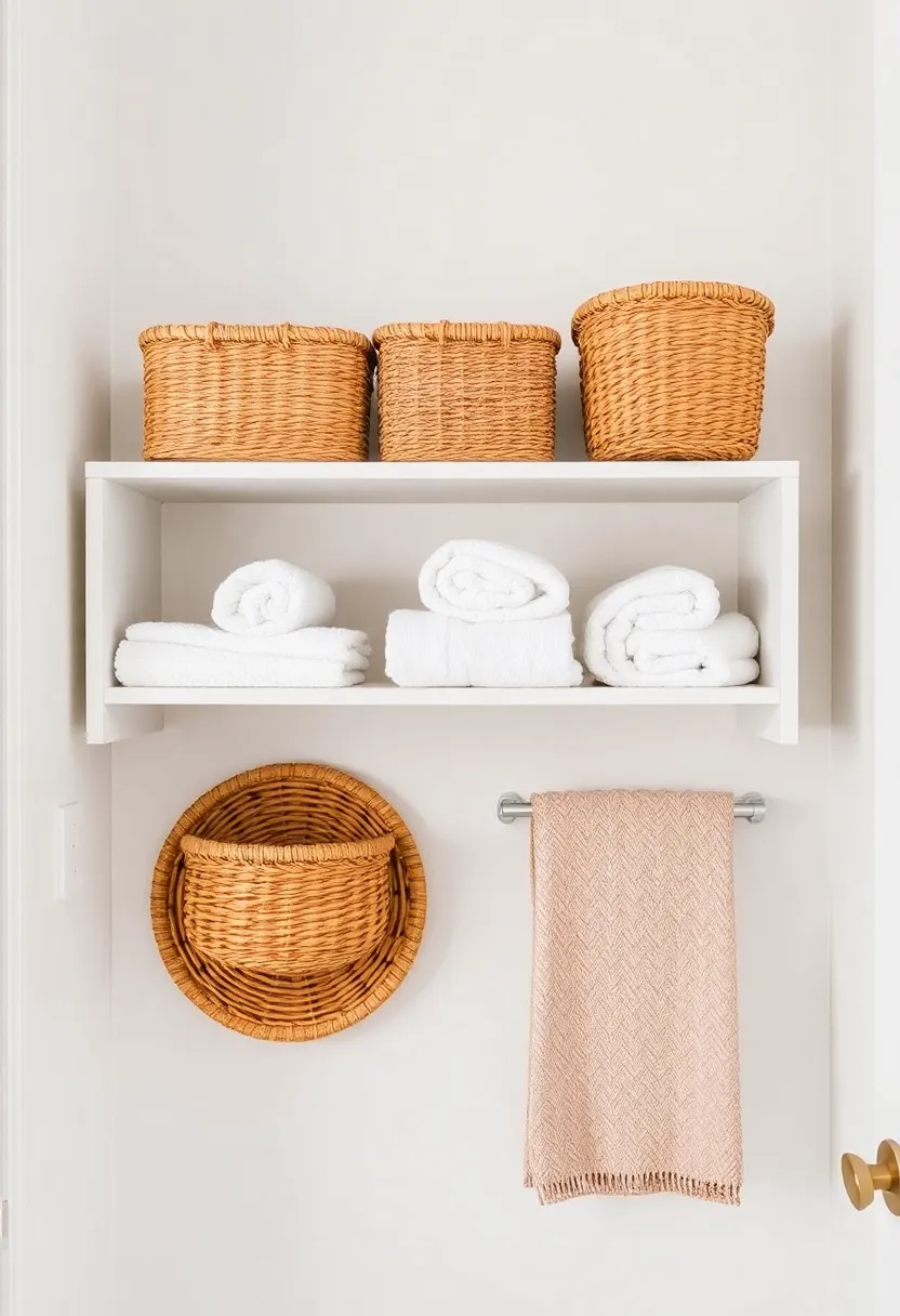 Decorative Baskets: Incorporate stylish woven⁢ baskets on shelves to keep towels neatly organized and add texture to ‌your space