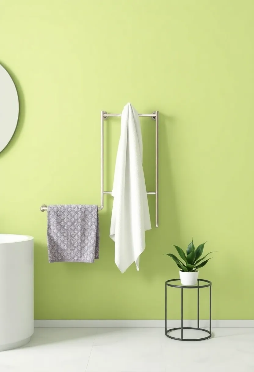 Vertical‌ Towel Racks: Maximize floor space by utilizing vertical racks that elegantly display towels while maintaining easy access
