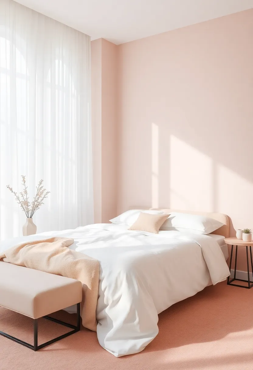 capturing the Essence of Minimalism‌ with Blush Pink and White