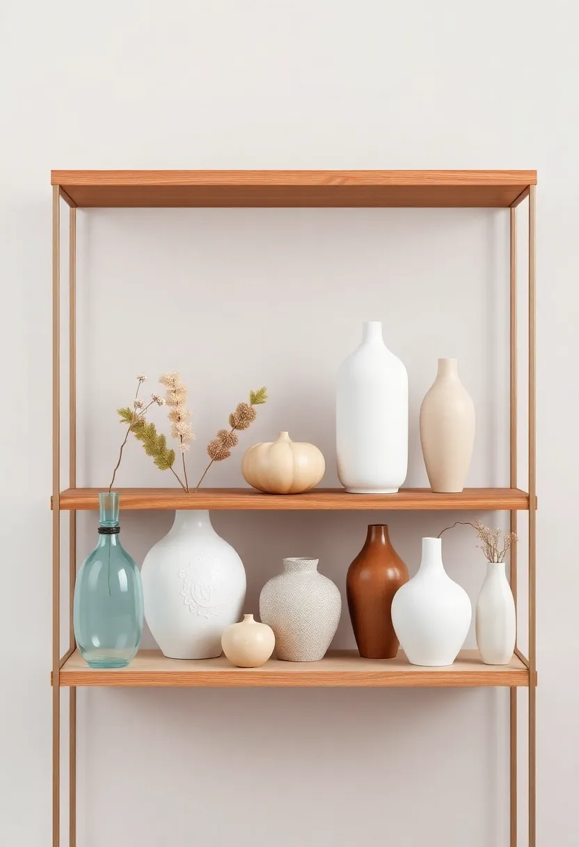 Mix and⁢ Match: Combine vases of different shapes and sizes for an eclectic look that adds dimension and interest to your​ shelf