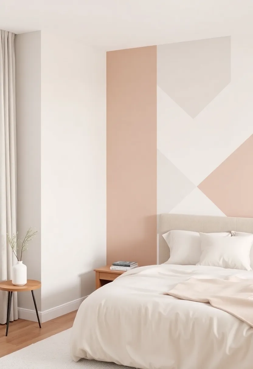 Gentle Geometric Designs: consider soft geometric patterns in muted tones for a modern yet serene aesthetic that feels stylish and tranquil