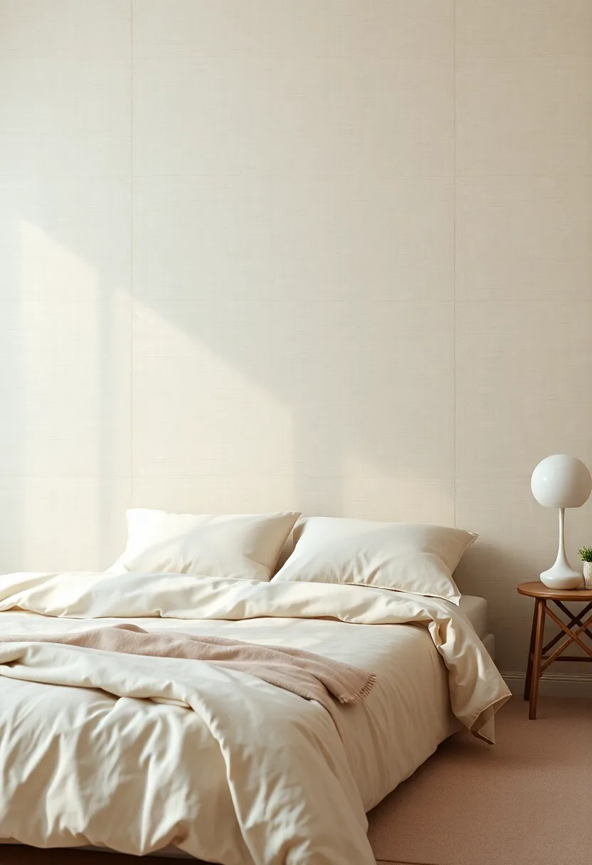 Soft Textured Wallpaper: Opt for wallpaper with a soft texture, such as linen or grasscloth, to bring depth and visual interest to your space