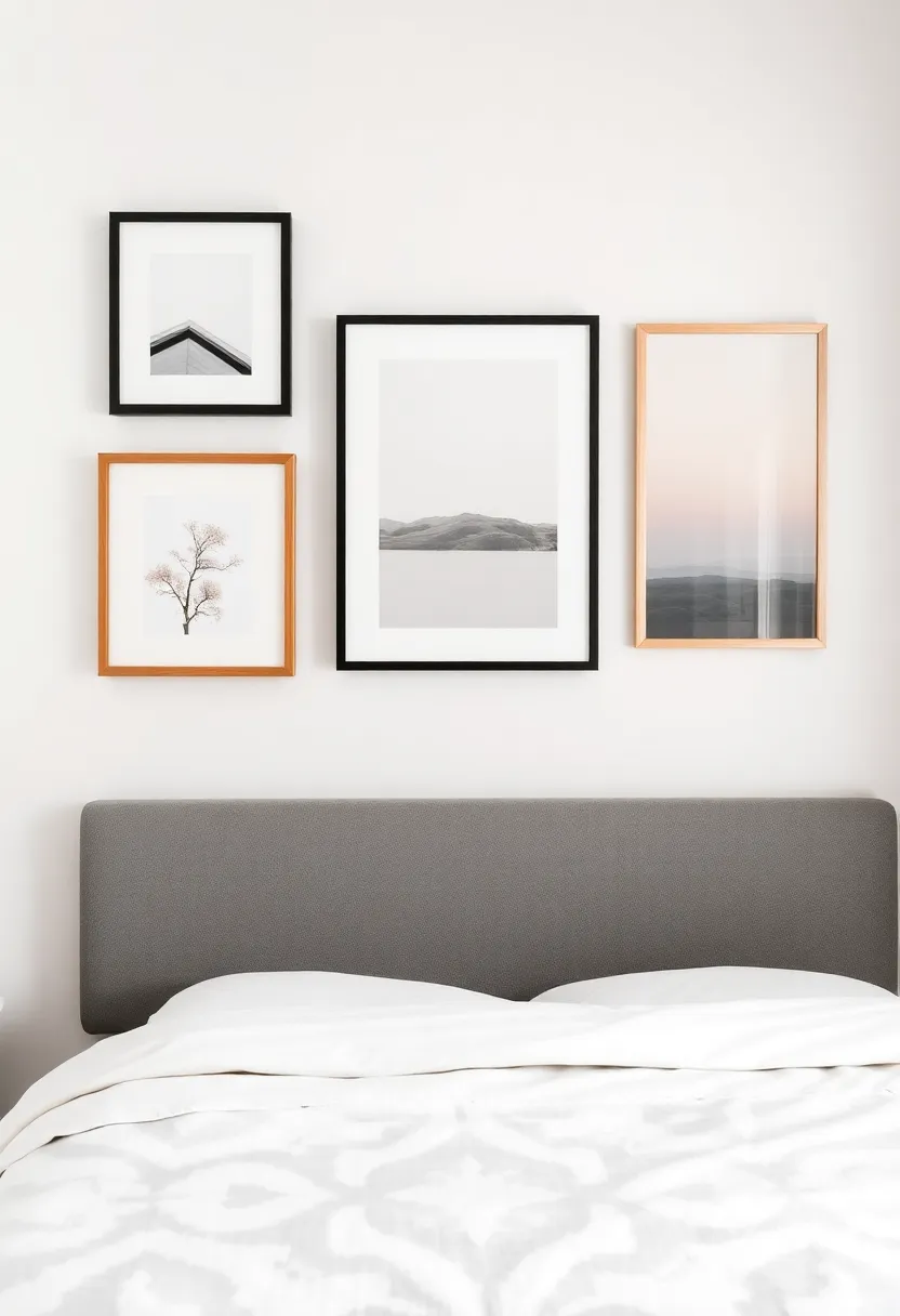 soft Accent Frames: Frame calming artwork or photographs in soft-colored frames,adding an artistic touch without overwhelming the space
