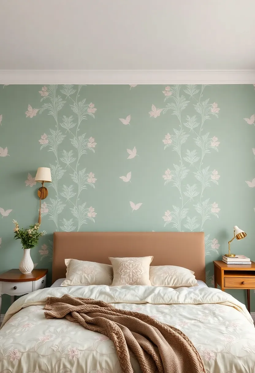 Vintage Chic with Soft patterns: Look for vintage wallpaper in soft hues and patterns for a charming, nostalgic feel
