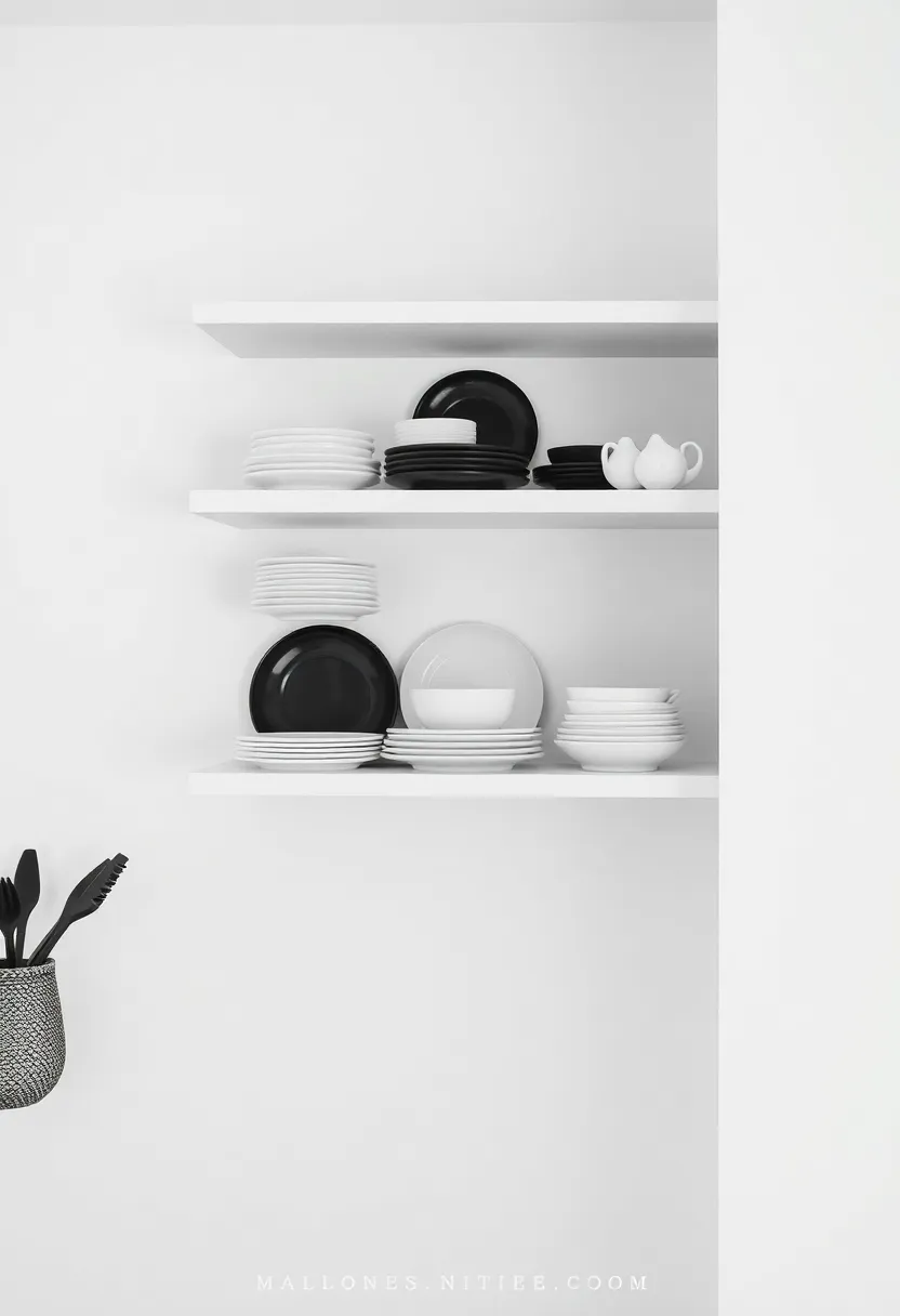 the⁣ Beauty of Open Shelving: Displaying Black ⁢and White Dishes Effectively