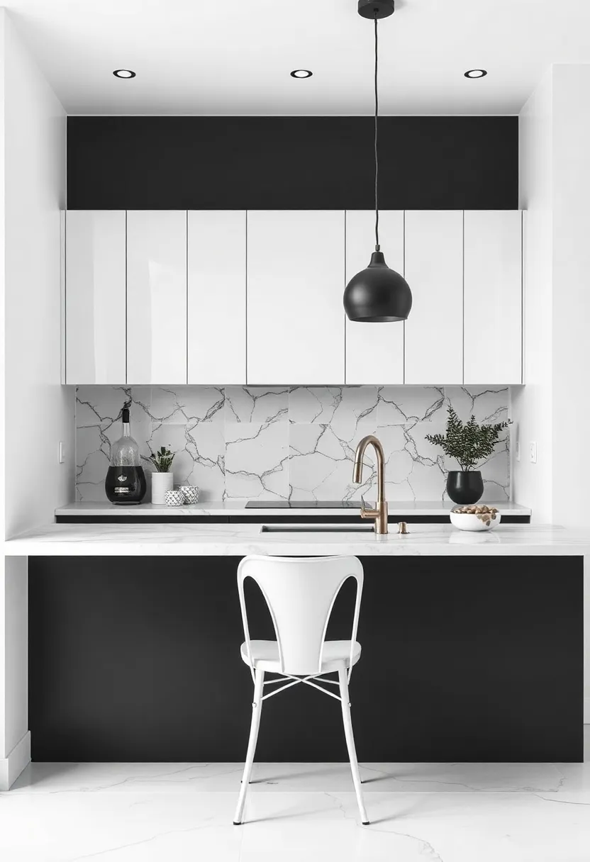 Chic Contrasts: The Allure of Black and White‌ in Culinary ⁢Spaces