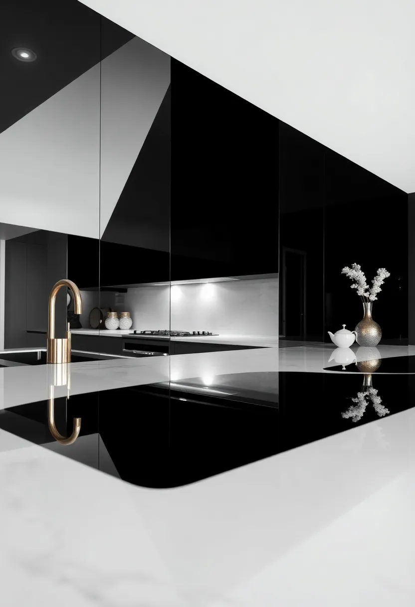 Mirrored Surfaces: Reflecting Luxury with Glass and Metallic Accents