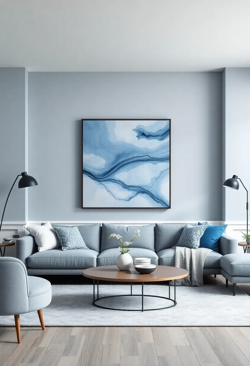 Wall Art Wonders: ‍Bringing Life⁤ to Blue and ‍Gray Schemes