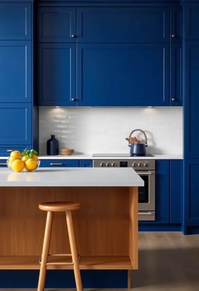 Bold Navy Cabinets: Making a Statement in Kitchen Design