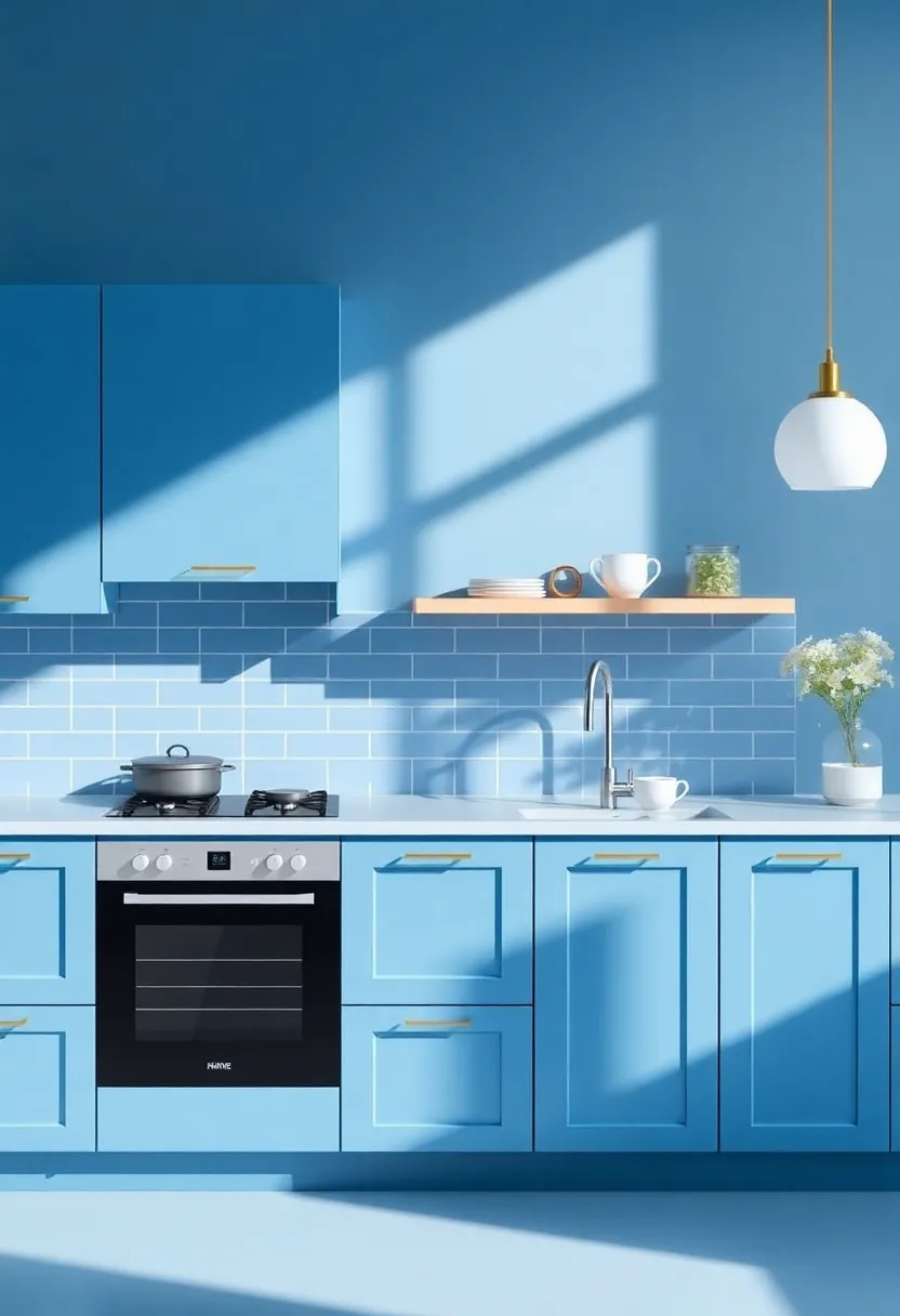 Brightening Up: The perfect Lighting for Blue Kitchens