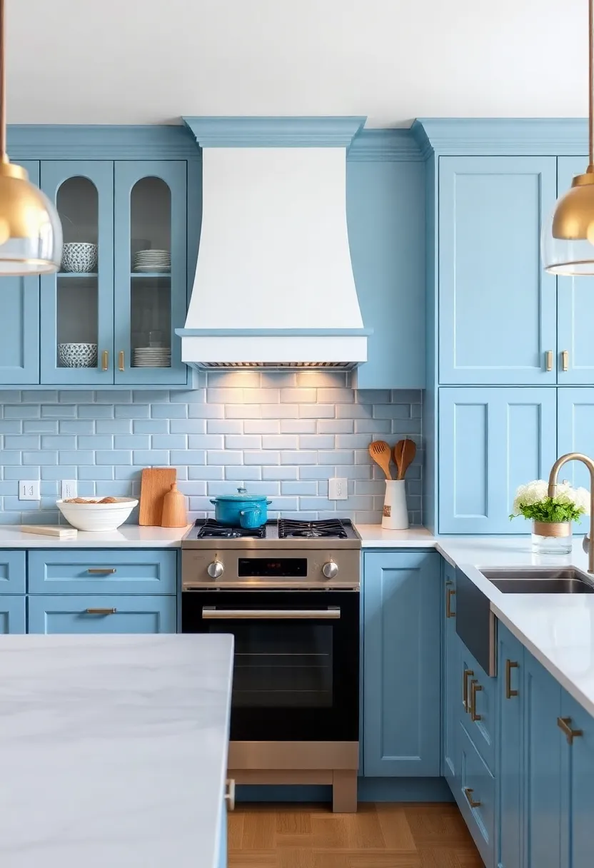 Creating a Coastal Vibe with Light Blue Shades in Your Kitchen