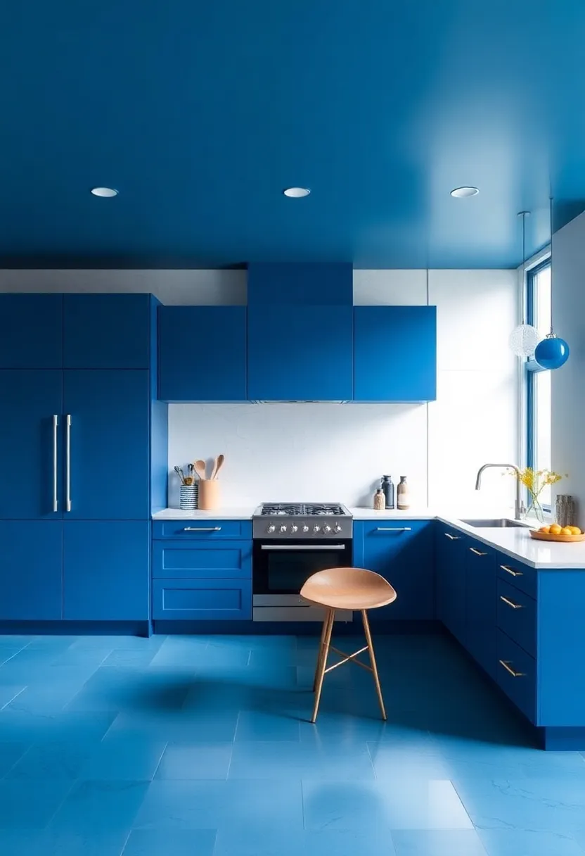 Creating Open Spaces: Integrating Blue Cabinets into open Plans
