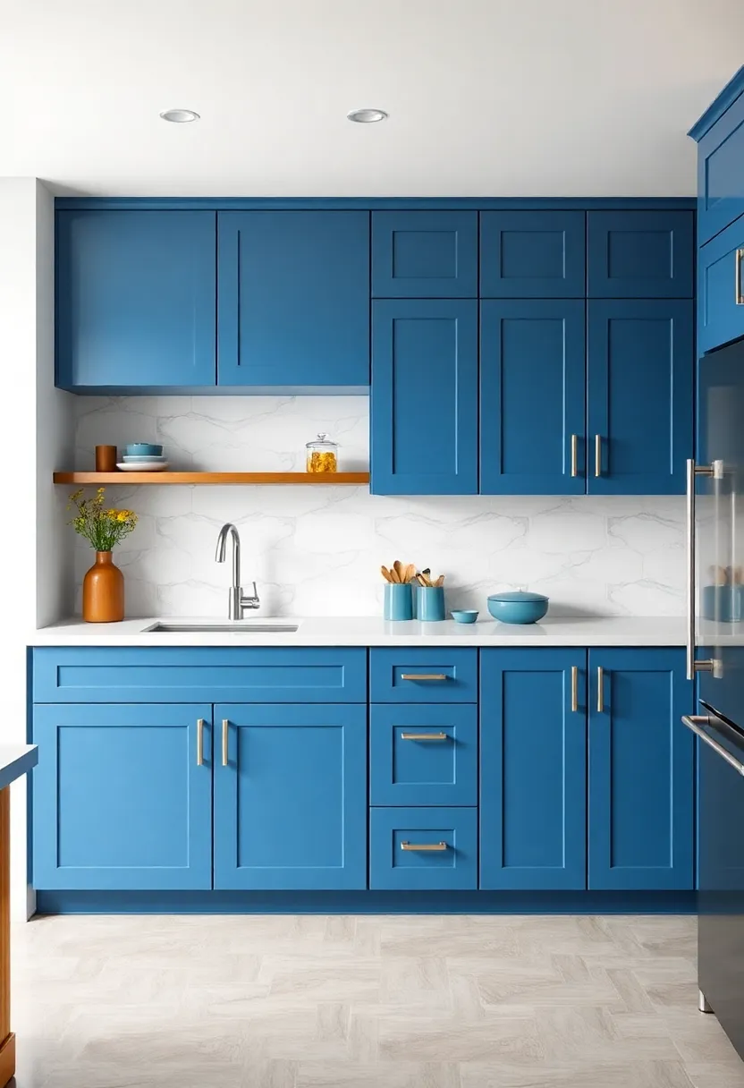 Incorporating Metallics: Hardware Choices for Blue Cabinets