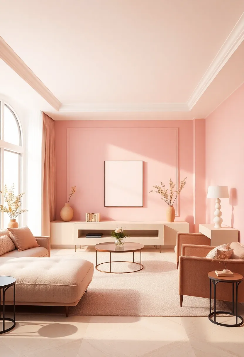 Inspiring Room Layouts Embracing Blush Pink and Soft ⁣Tan ⁤Aesthetics
