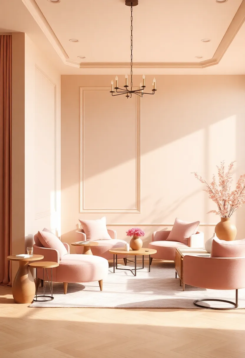 Artful⁣ Combinations: Infusing Blush ⁢Pink ⁢Accessories into Tan Interiors