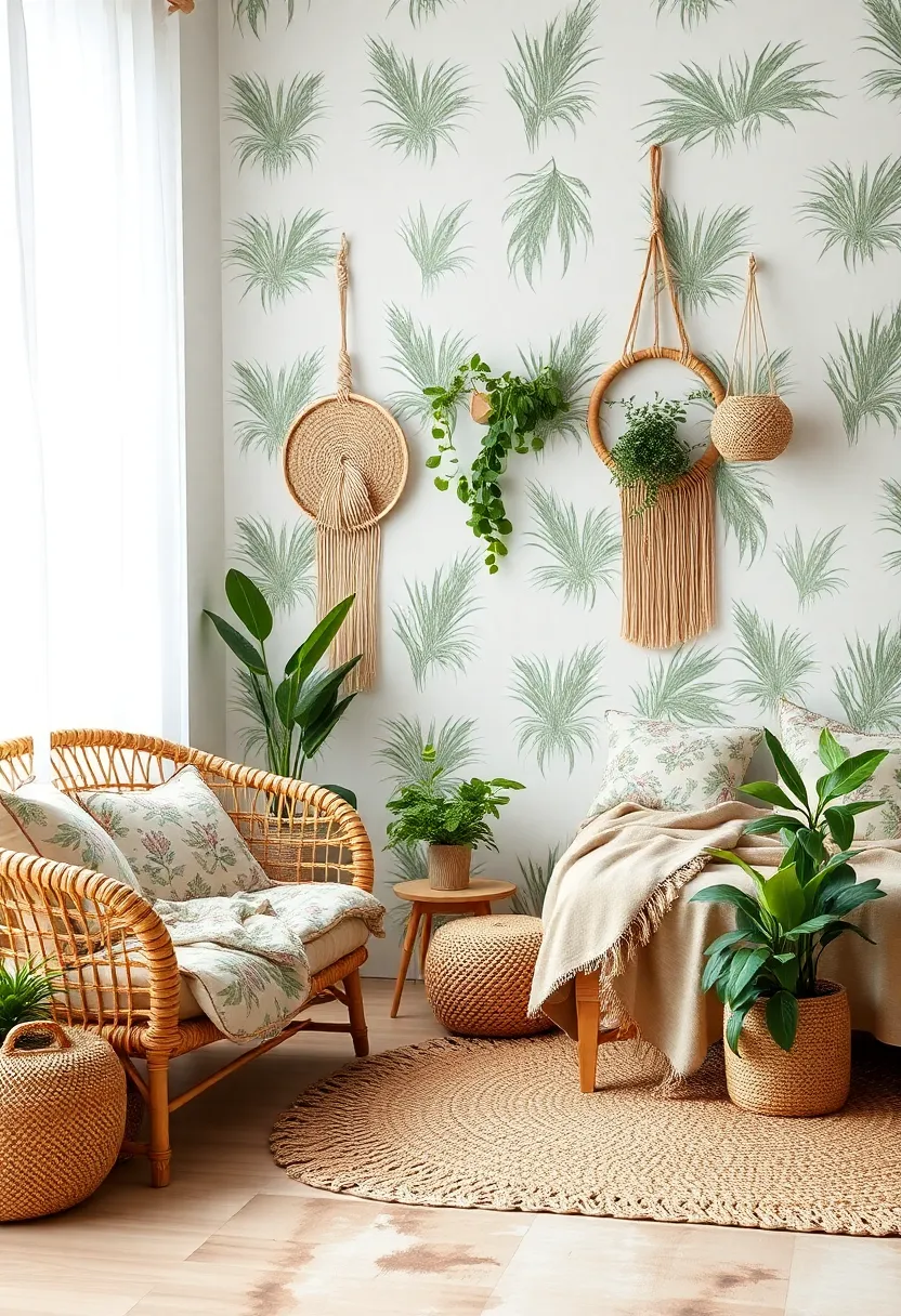 Nature-Inspired ⁣Wallpapers: Enhancing Your Walls with bohemian⁢ Prints