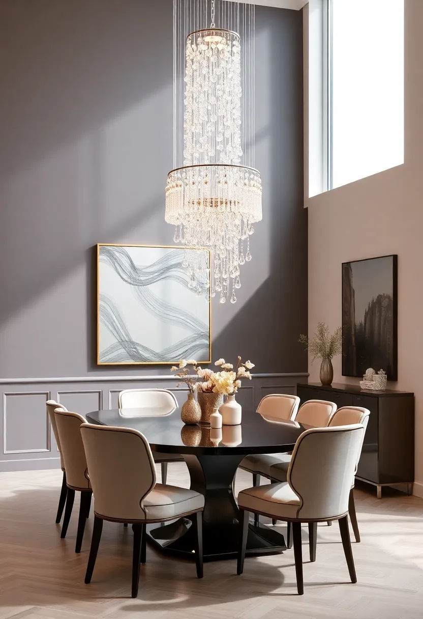 Crystal Cascades:​ Timeless Sparkle in Contemporary ⁤Dining‌ decor