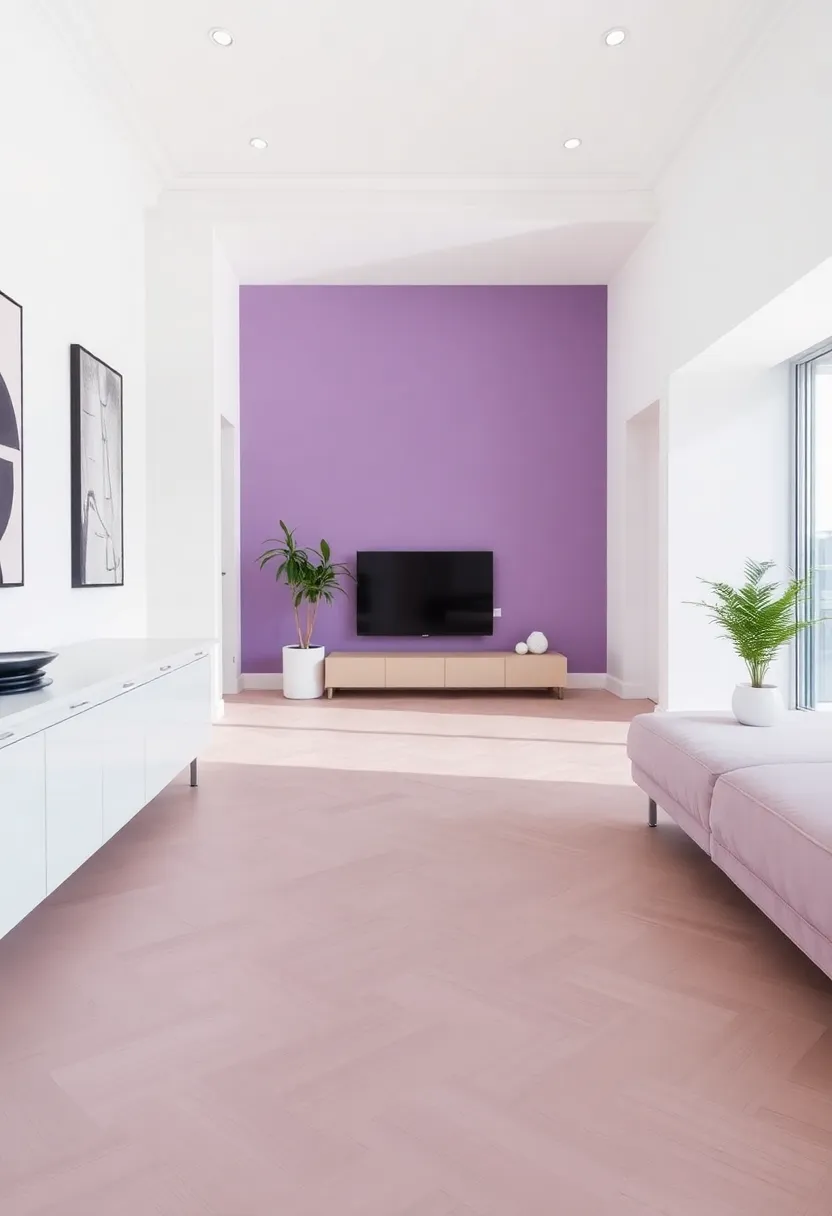 The ‌Impact of ⁢Flooring Choices on ⁤Soft White and purple​ Interiors