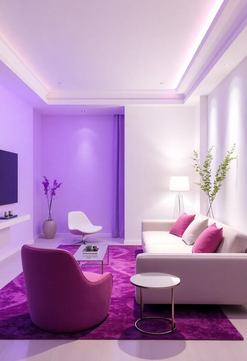 Elegant Lighting ‌Solutions to Illuminate⁢ Soft White and Purple Spaces