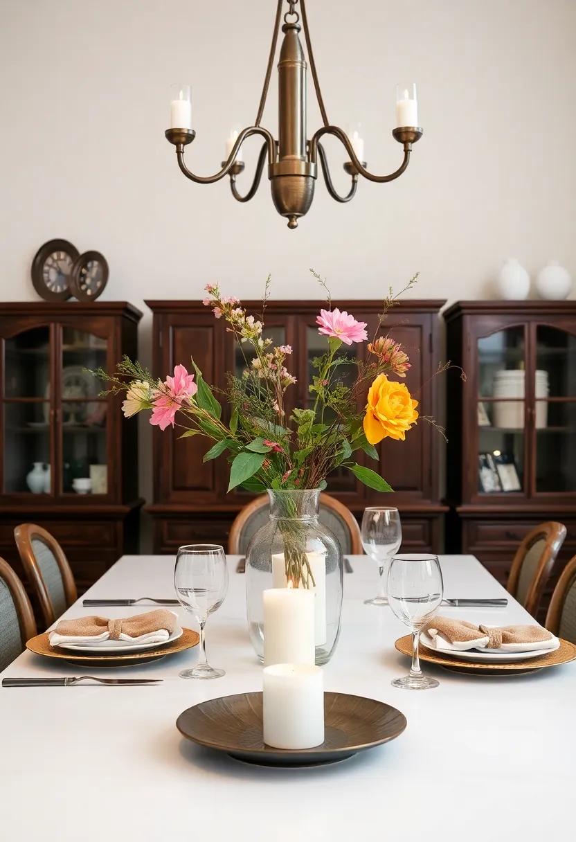 Family Heirlooms: Incorporate family antiques or heirlooms as centerpieces to add sentimental value and a personalized touch to your dining décor