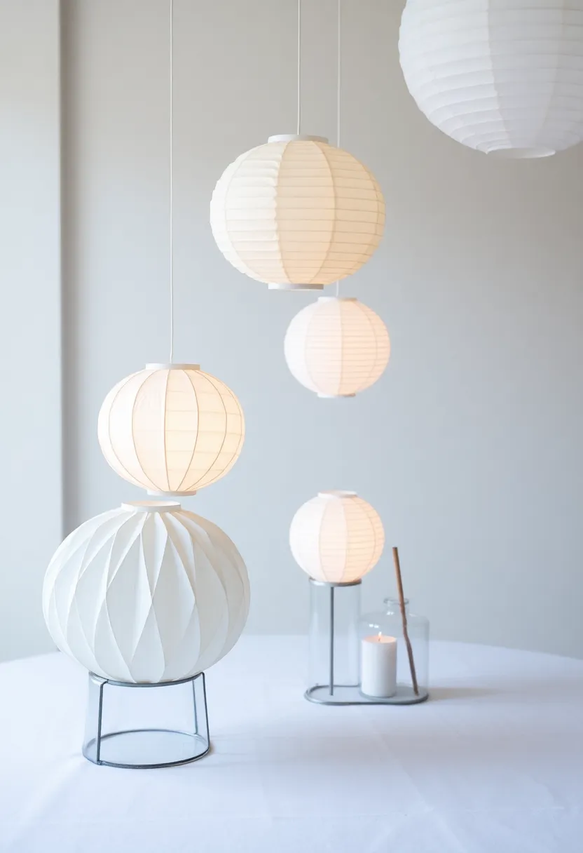 Paper Lanterns: Add whimsy with handmade paper lanterns in various sizes, creating a playful and inviting dining atmosphere