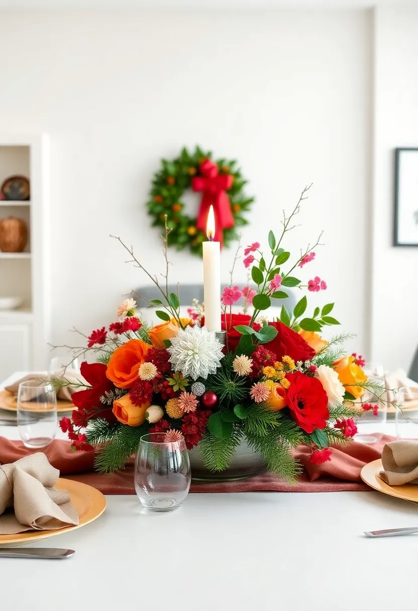 themed Centerpiece: Celebrate a holiday or event with a themed centerpiece that reflects the occasion, complete with decorative elements like festive ornaments or seasonal flora