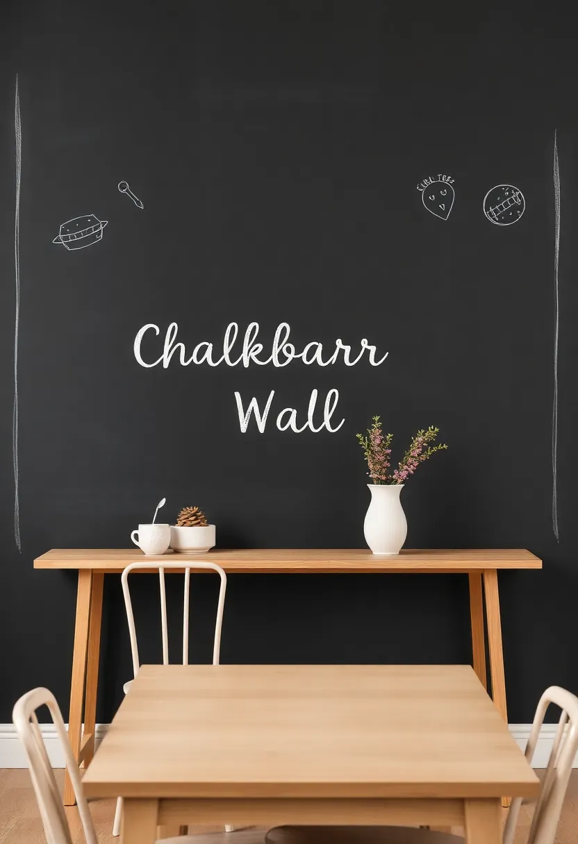 create a Chalkboard Wall:‌ Designate a wall‍ for chalkboard paint, allowing for playful ‌notes, ‌doodles, or a rotating menu that keeps your decor fresh ⁢and interactive