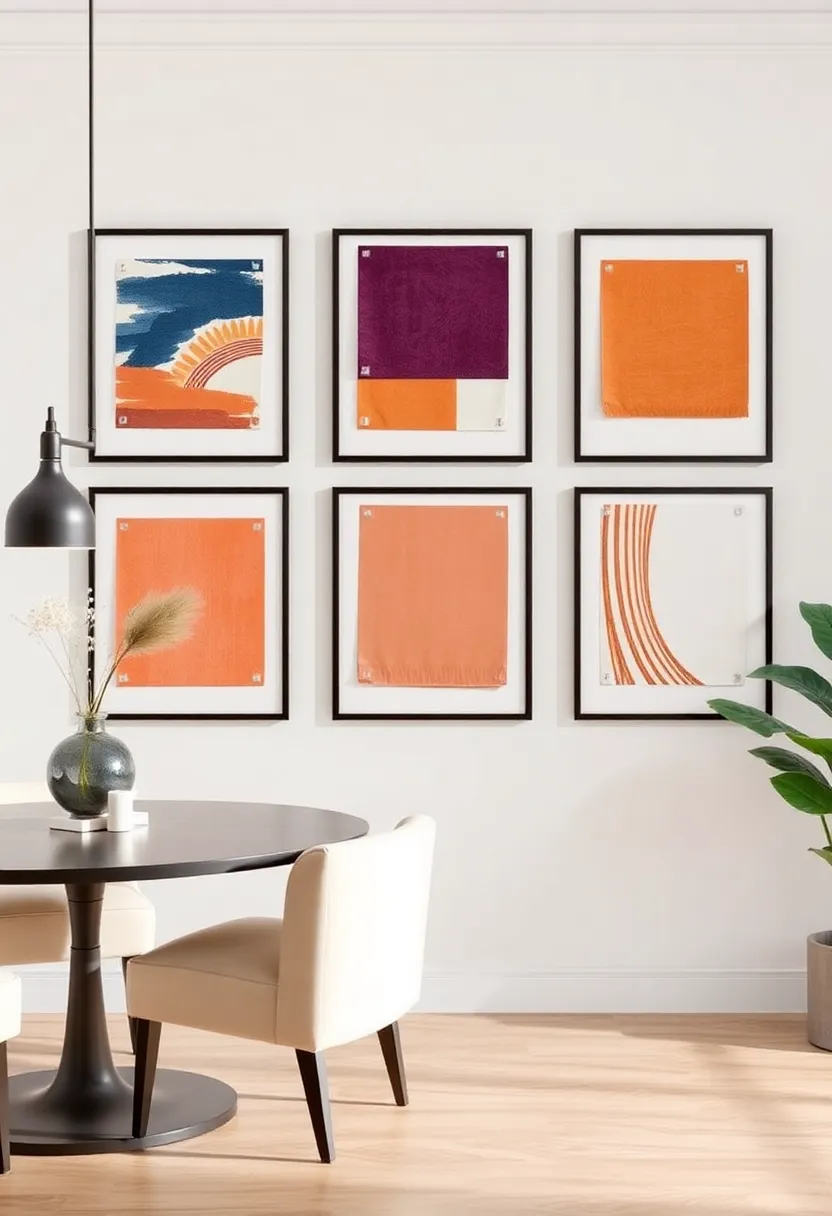 Frame Fabric Swatches: Showcase bold and colorful fabric swatches in ‌sleek frames, creating a unique and artistic⁣ display that brings warmth and softness to hard surfaces